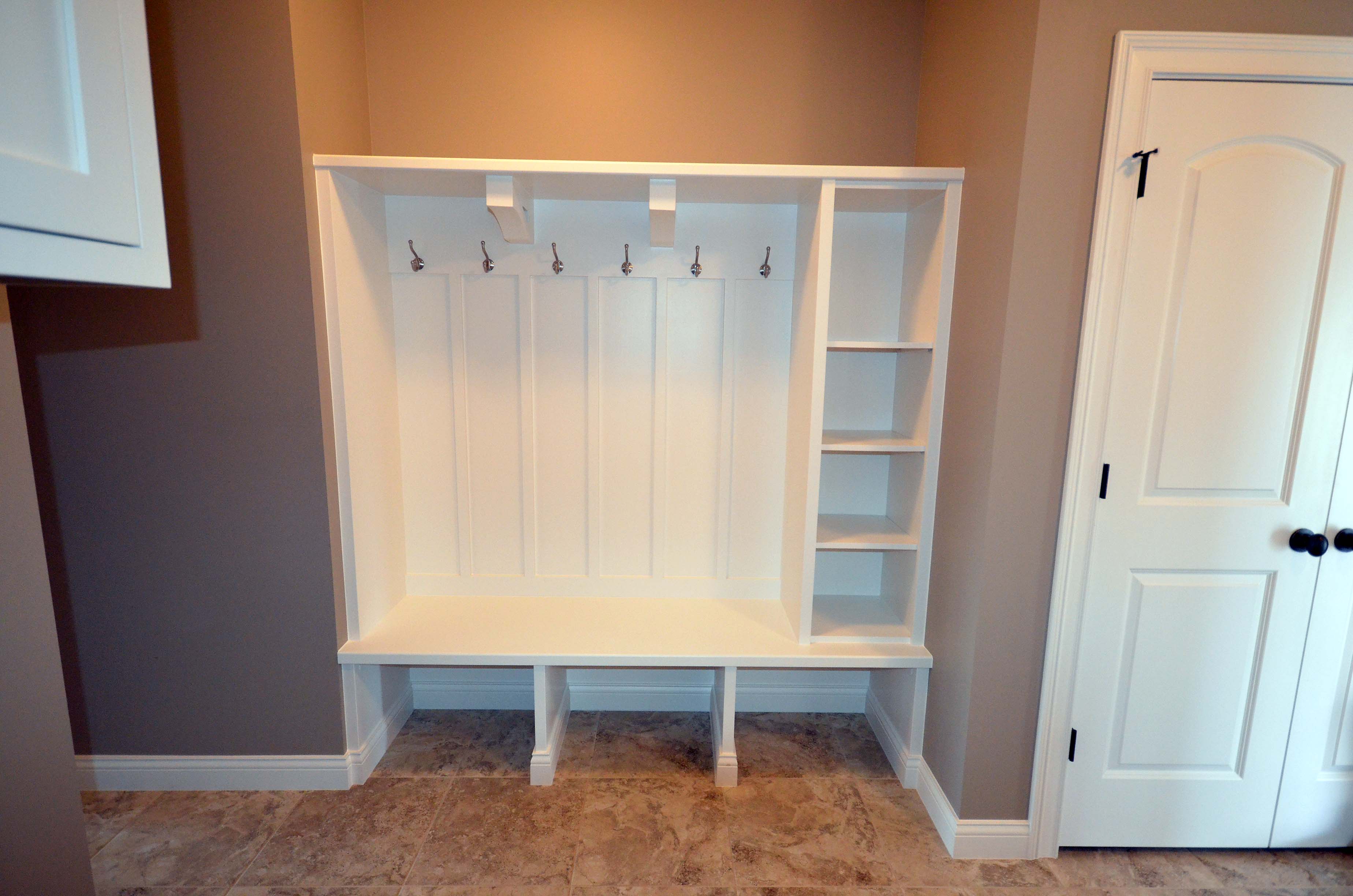built-in-mud-room-bench-cubbies  Custom Homes by Tompkins 