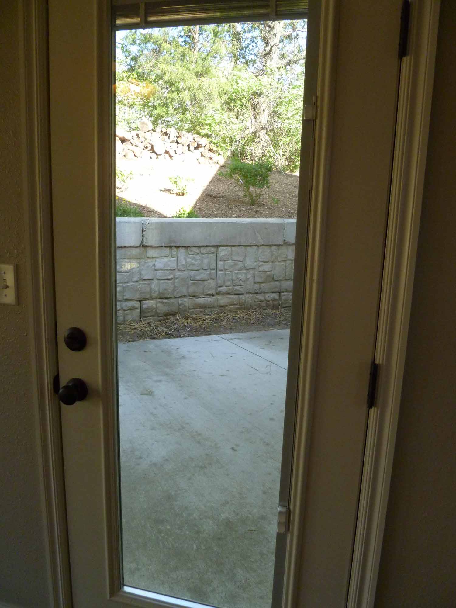 rear door to patio