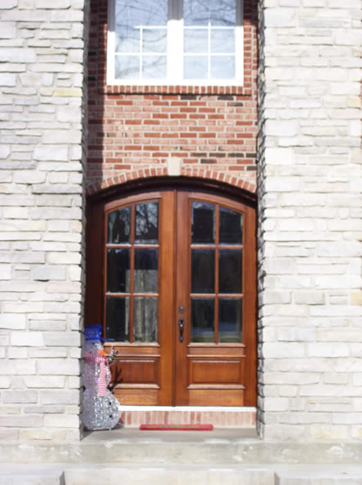 <p>French style double arch top doors</p>