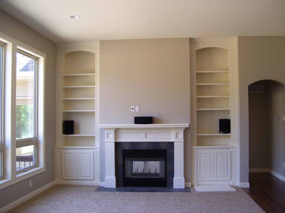 Fireplace with built ins in Great room