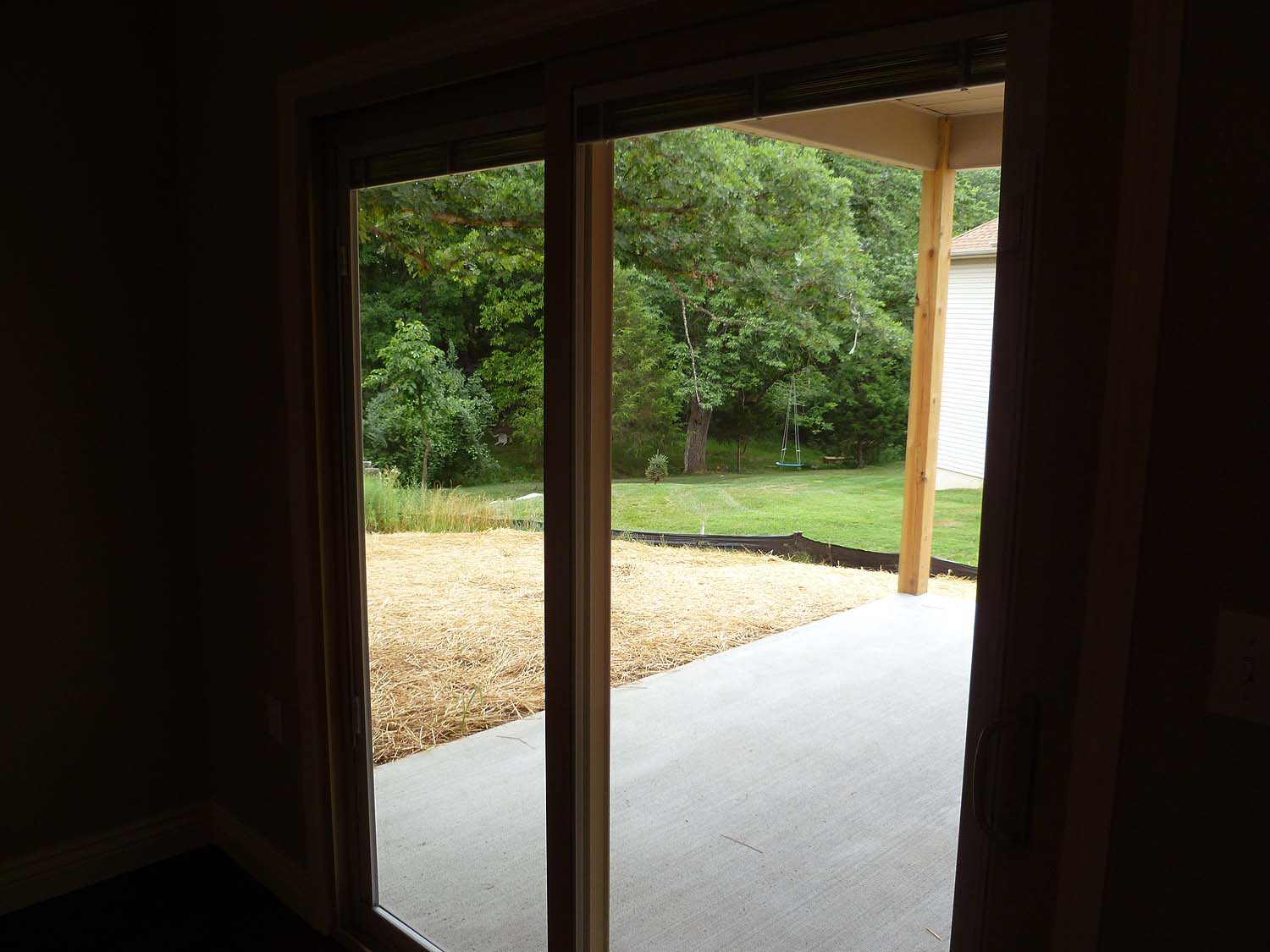 looking out great room patio door