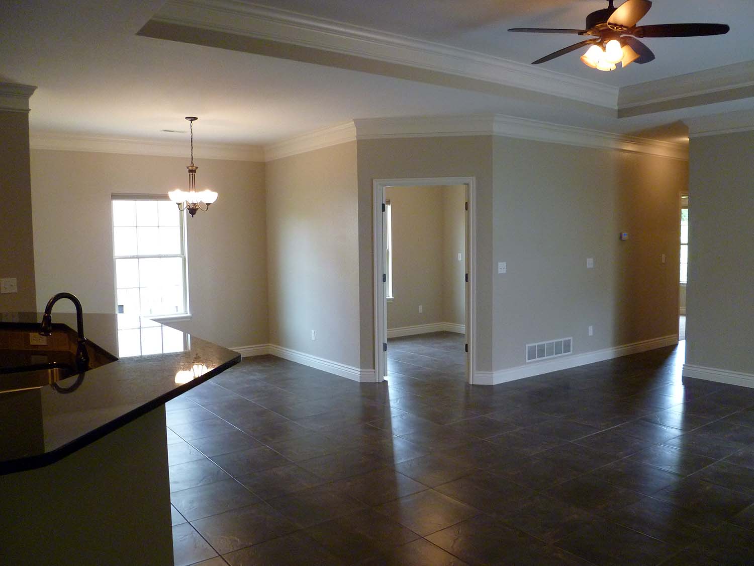 Great room looking toward den