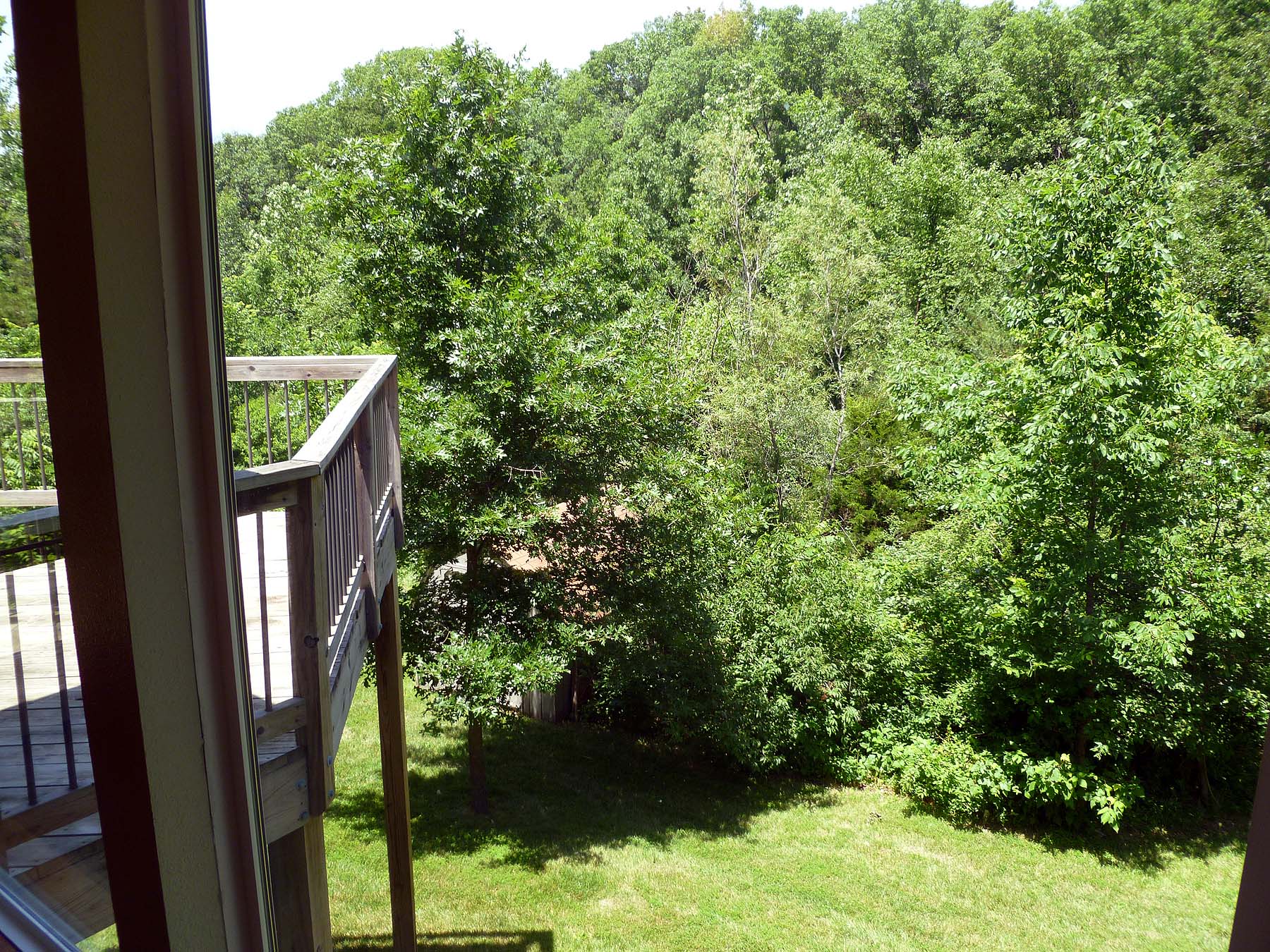 View out rear windows of Great room