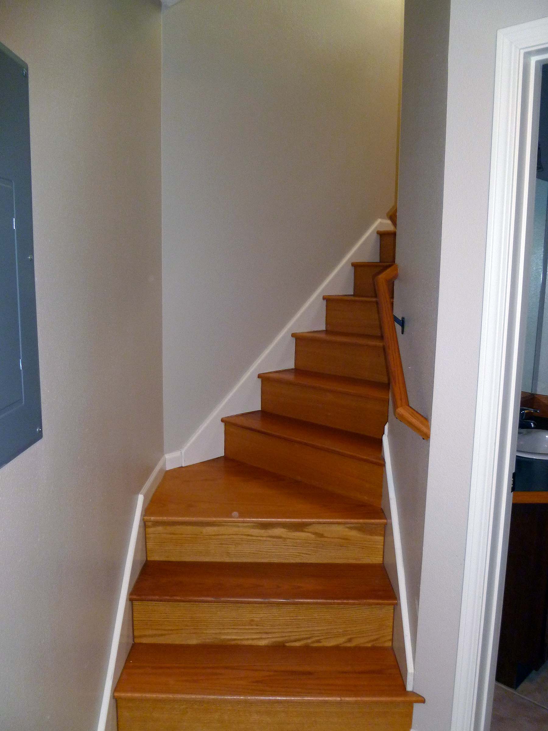 Stairs up from garden level