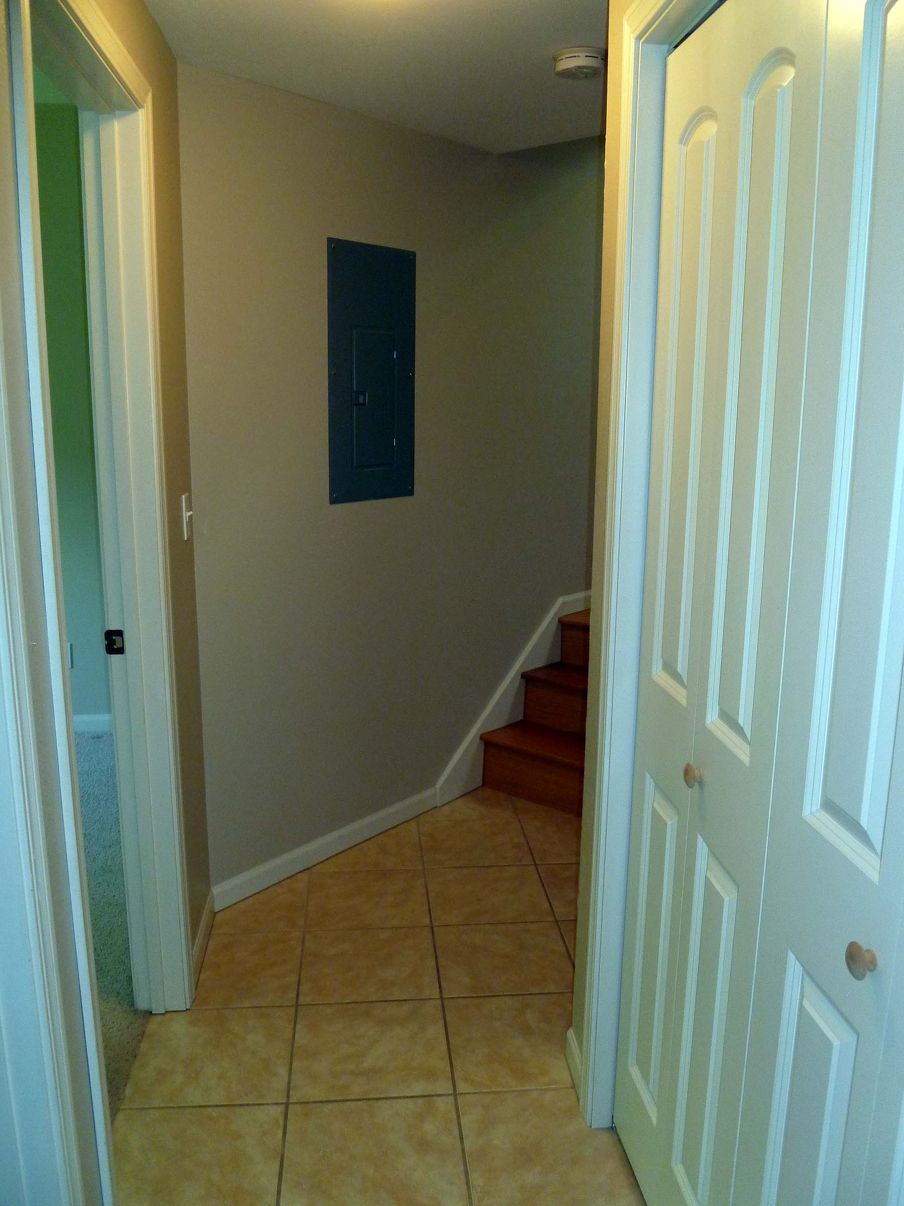 Garden level hallway