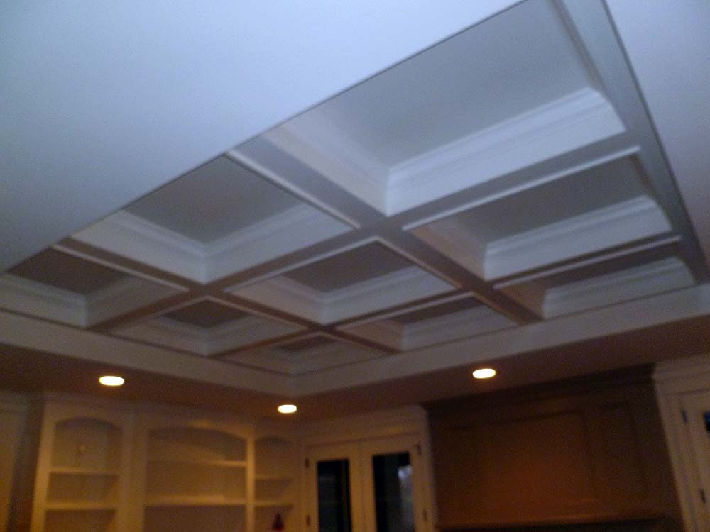 Boxed beam ceiling