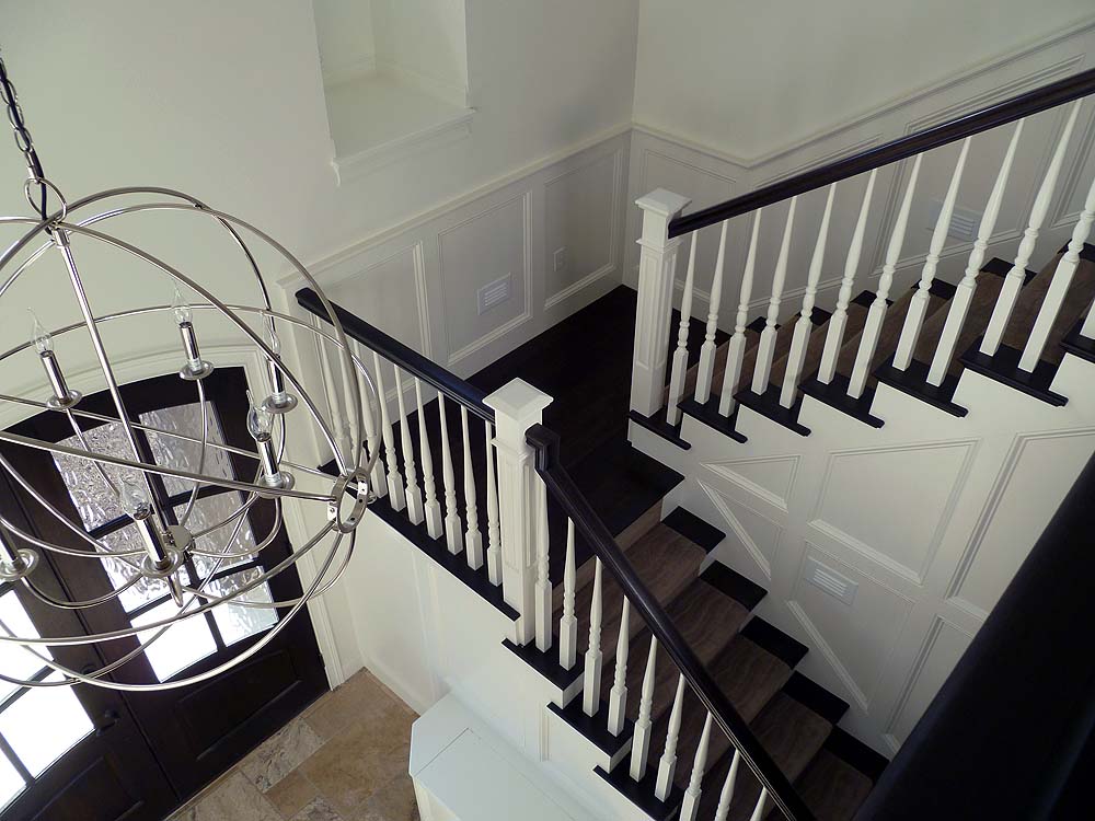 Painted balusters with boxed newell posts
