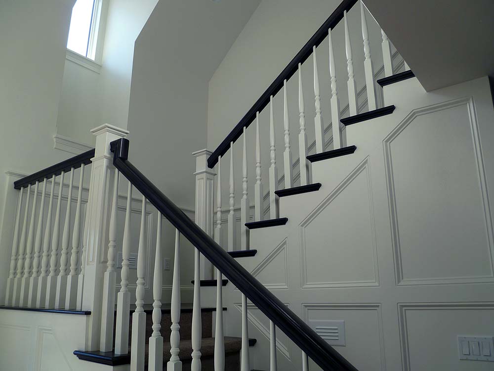 Painted balusters with boxed newell posts