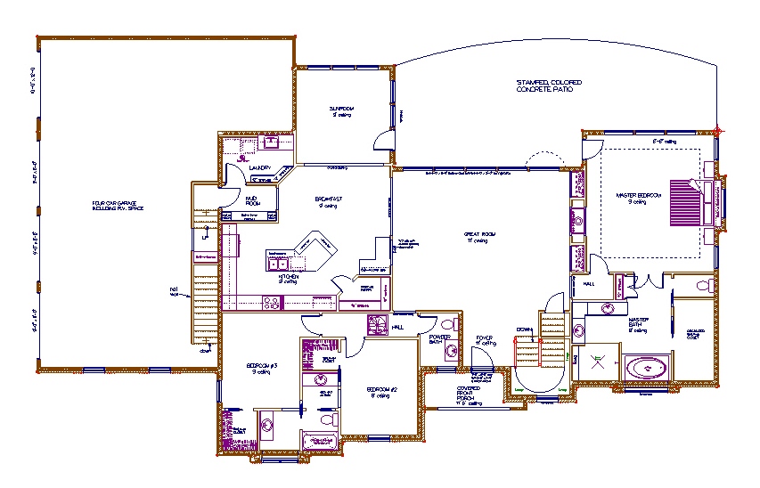 Floorplan 4815e.turkeytrail Custom Homes by Tompkins Construction
