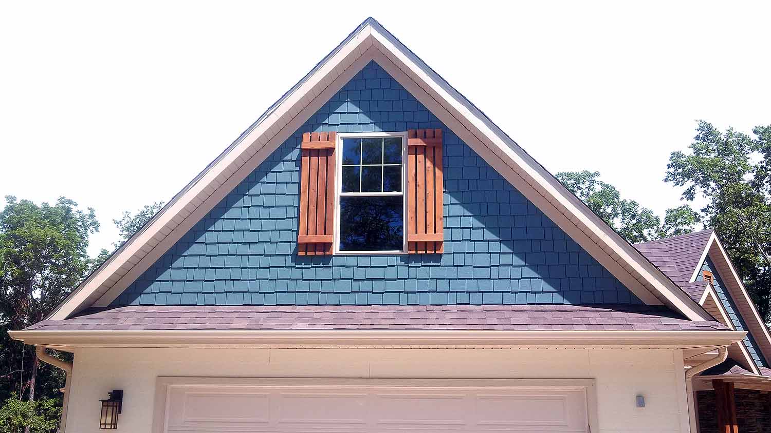 <p>Cottage style wood shutters</p>