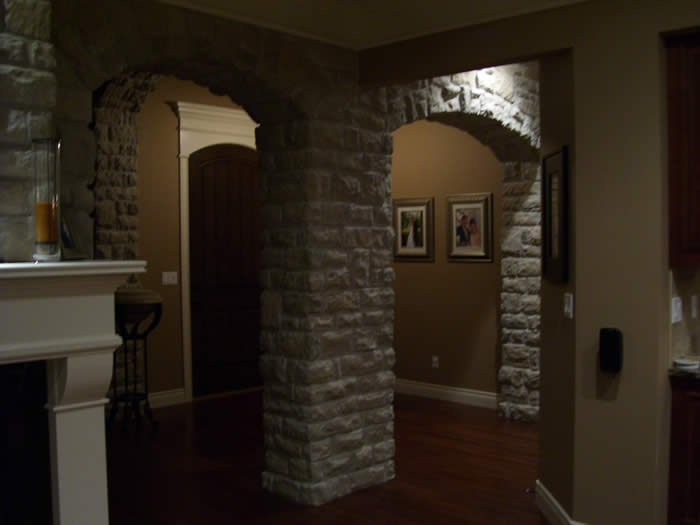Interior stone arches